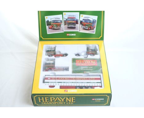  Corgi 3 Truck Set + Curtainside Trailer - H.E. Payne | Scale: 1:50 | Model Code: CC99147 | Certificate: Yes | Lot Condition: