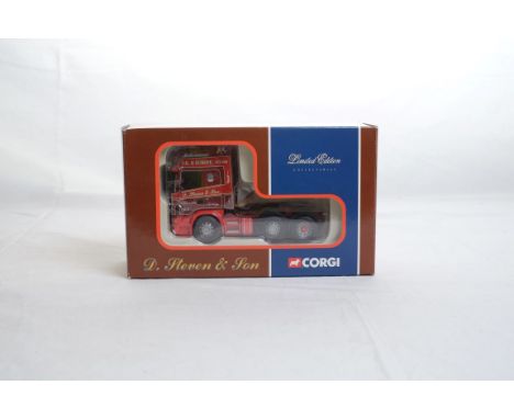  Corgi Scania Topline Tractor Unit - D.Steven & Son | Scale: 1:50 | Model Code: CC12904 | Certificate: Yes | Lot Condition: G