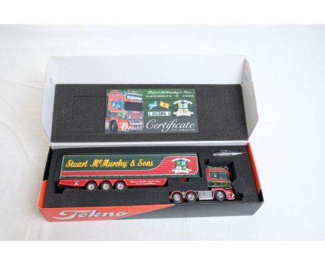  Tekno Scania & Curtainside Trailer - Stuart McMurchys | Scale: 1:50 | Model Code: 62040 | Certificate: Yes | Lot Condition: 