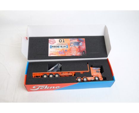  Tekno Scania R420 & Flatbed Trailer - S&J Anderson | Scale: 1:50 | Model Code: 60381 | Certificate: Yes | Lot Condition: Goo