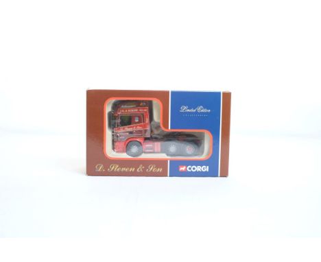  Corgi Scania Topline Tractor Unit - D.Steven & Son | Scale: 1:50 | Model Code: CC12904 | Certificate: Yes | Lot Condition: G