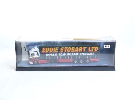  Corgi DAF XF 85 Curtainside Trailer - Eddie Stobart In Display Case | Scale: 1:50 | Model Code: 75204 | Certificate: Yes | L