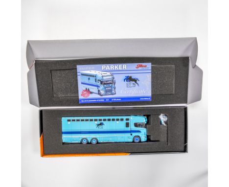  Tekno Scania R400 Horse Box - Parker | Scale: 1:50 | Model Code: 26 | Certificate: Yes | Lot Condition: Good | Mirrors: Yes