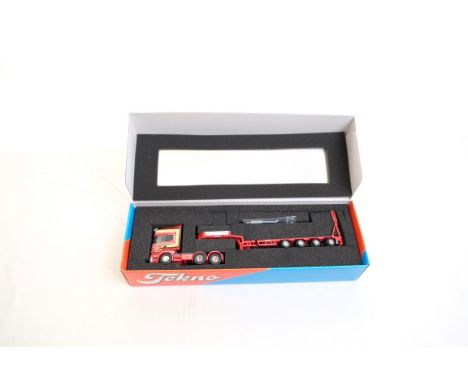  Tekno Scania 580 Flatbed Trailer - Sandy Kidd | Scale: 1:50 | Model Code: 55044 | Certificate: Yes | Lot Condition: Good | M