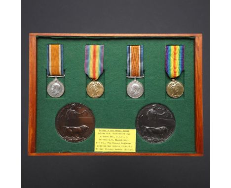 TWO FIRST WORLD WAR POSSIBLE CASUALTY PAIRS TO A FATHER AND SON. A Great War Pair named to 2576 DVR W.H. Blatchford 2. PNR BN