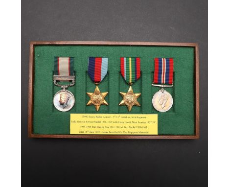 A SECOND WORLD WAR CASUALTY GROUP OF FOUR TO THE SIKH REGIMENT. A group of four comprising Indian General Service Medal 1936-