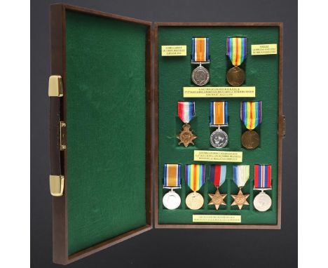 A COLLECTION OF FIRST AND SECOND WORLD WAR MEDALS TO THE DAY FAMILY INCLUDING TWO CASUALTY GROUPS. Three First World War and 