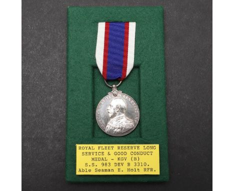 A GEORGE V ROYAL FLEET RESERVE LONG SERVICE AND GOOD CONDUCT MEDAL. A George V Royal Fleet Reserve Long Service and Good Cond