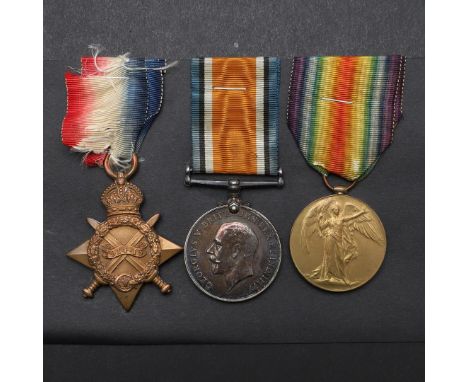 A FIRST WORLD WAR TRIO TO THE ARMY CYCLIST CORPS. A Great War trio comprising 1914-15 Star named to 2710 Pte W.G. Crowe A. Cy