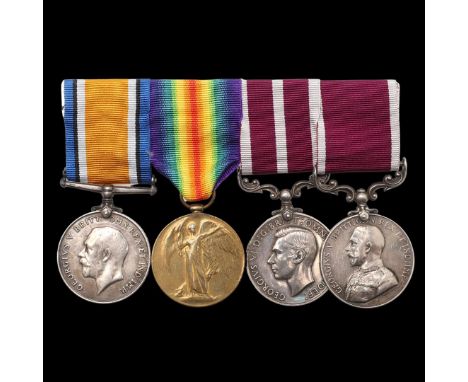 A FIRST WORLD WAR MERITORIOUS SERVICE GROUP OF FOUR TO THE ROYAL BERKSHIRE REGIMENT. A Great War group of four comprising War