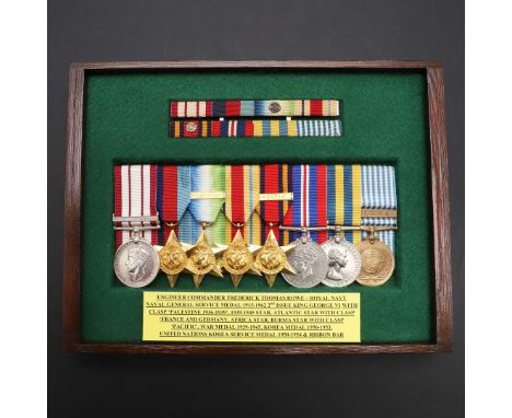 A SECOND WORLD WAR AND KOREA GROUP OF EIGHT TO THE ROYAL NAVY. A group of eight comprising Naval General Service Medal 1915-6