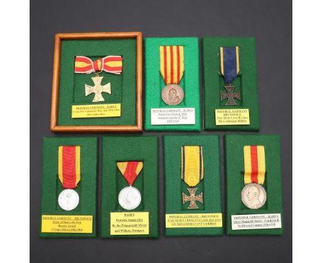 IMPERIAL GERMANY: SEVEN FIRST WORLD WAR AWARDS, BADEN AND BRUNSWICK. Baden: Patriotic Medal 1914, Cross for Voluntary War Aid