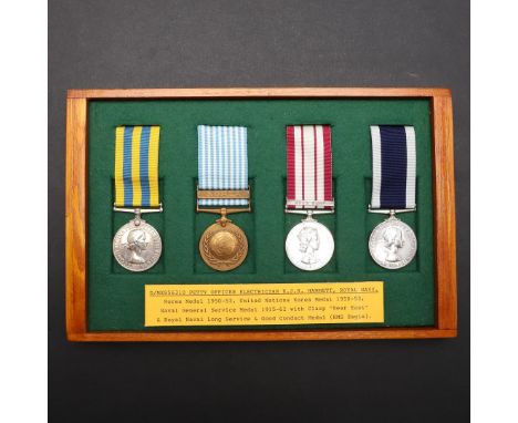 A KOREA AND NEAR EAST GROUP OF FOUR TO THE ROYAL NAVY. A group of four comprising Korean War Medal 1950-53 named to D/Mx 8563