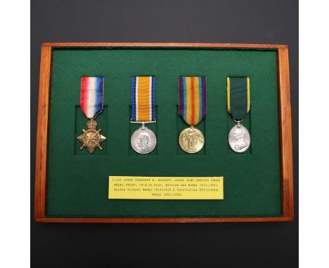 A FIRST WORLD WAR GROUP OF FOUR TO THE ARMY SERVICE CORPS. A Great War group of four comprising 1914-15 Star named to 345 Whl
