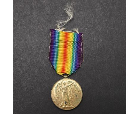 A FIRST WORLD WAR VICTORY MEDAL TO THE ROYAL ARMY MEDICAL CORPS, REGIMENTAL NUMBER 14. A Great War Victory Medal named to 14 