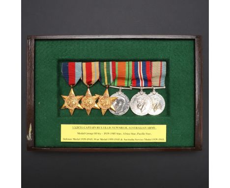 A SECOND WORLD WAR GROUP OF SIX TO THE AUSTRALIAN ARMY. A group of six comprising 1939-45, Africa and Pacific Stars, Defence 