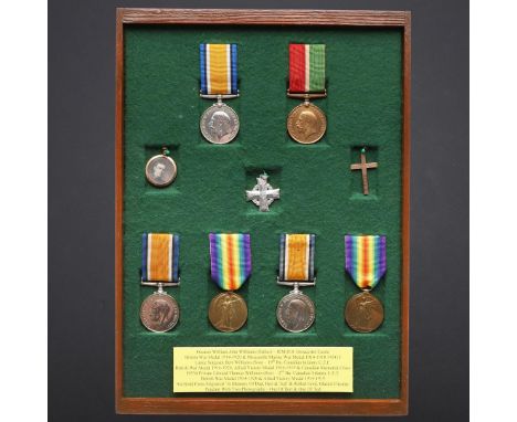 A COLLECTION OF THREE PAIRS 'IN MEMORY OF DAD BERT AND TED' CASUALTIES TO THE WILLIAMS FAMILY. A Mercantile Marine pair named