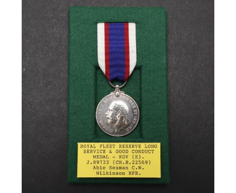 A GEORGE V ROYAL FLEET RESERVE LONG SERVICE AND GOOD CONDUCT MEDAL. A George V Royal Fleet Reserve Long Service and Good Cond