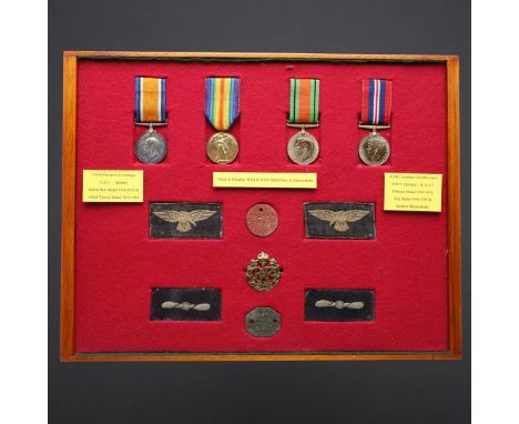 TWO FIRST AND SECOND WORLD WAR PAIRS TO A FATHER AND DAUGHTER. A Great War pair comprising War Medal and Victory Medal named 