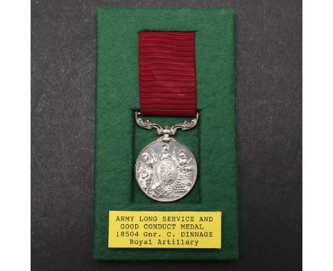 A VICTORIAN ARMY LONG SERVICE AND GOOD CONDUCT MEDAL TO THE ROYAL ARTILLERY. An Army Long Service and Good Conduct Medal name