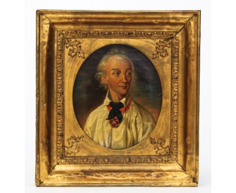 Ecole russe (XIXe s.), Portrait du maréchal Alexandre Souvorov, huile sur toile, 24x20,5 cm 