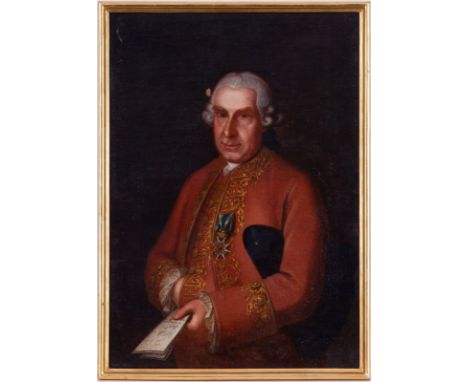 Joaquin Inza (1736-1811), attr. à, Portrait d'homme, huile sur toile, 85x60 cmProvenance: Fondation suisse 