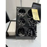 LOT: (150+/-) Ustensils, avec Bac 6-trous & Porte-Napkin