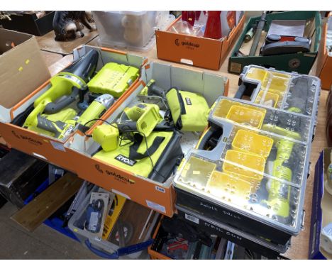Large collection of Ryobi tools (no batteries)