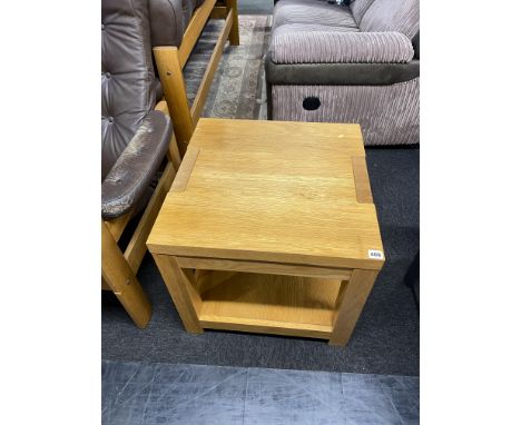 Light oak square occasional table