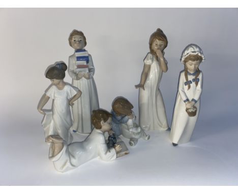 Six Nao figural ornaments, the largest measures 30cm H