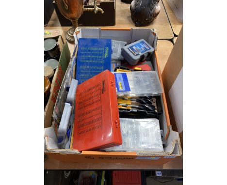 Box of drill bits etc