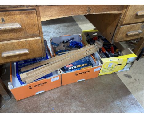 Three trays of tools