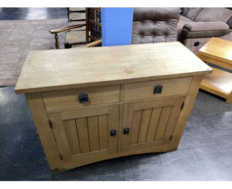 Light oak side cabinet