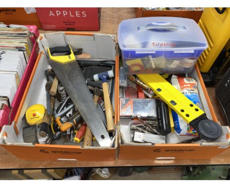 Two trays of tools