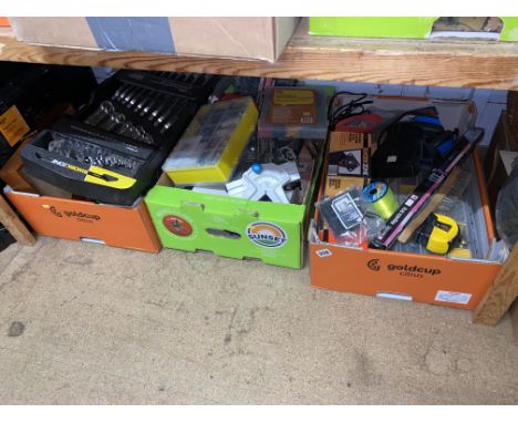 Three boxes of tools, various
