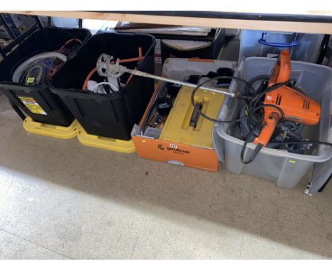 Under the table lot of tools
