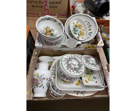 Two boxes of Portmeirion china