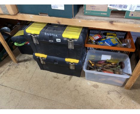 A shelf lot of tools