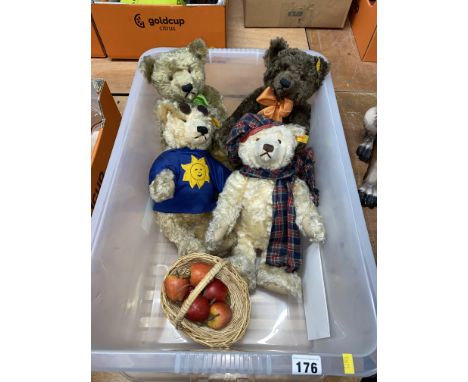Steiff Four Seasons Bears, 'Hamish', 'Dylan', 'Sunny' and 'Scampy', with certificates