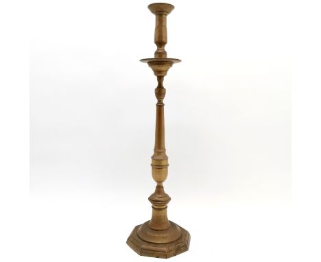 Vintage large brass candlestick, 70cm high, good used condition.