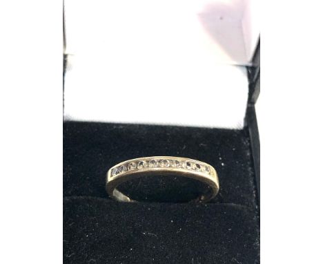 9ct gold diamond half eternity band ring 0.25ct diamonds weight 1.7g 
