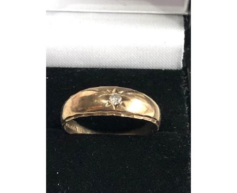 9ct gold diamond ring weight 3.8g 