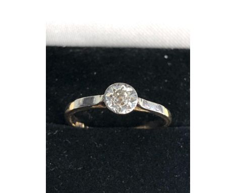 18ct gold diamond ring weight 2g 