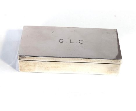 A Large Georgian silver Table Snuff Box by robert gerrard 1 1810 measures approx 10.6cm by 5.2cm height 2.3cm engraved initia