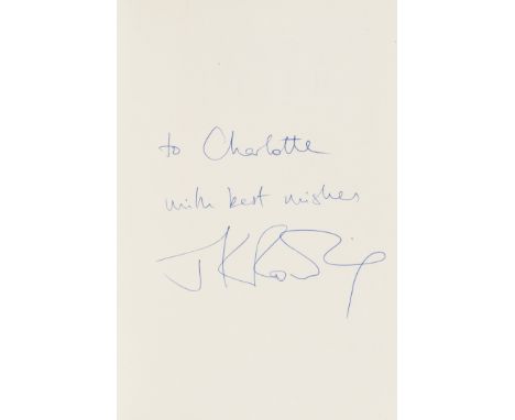 Rowling  (J.K.) Harry Potter and the Chamber of Secrets, first edition, signed presentation inscription from the author to ha