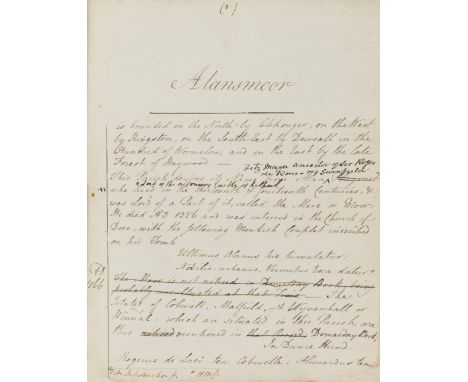 Herefordshire.- [Duncumb (John, topographer, 1765-1839)] Collections towards the History and Antiquities of the Hundred of We
