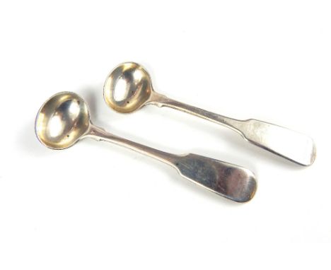 A pair of Paul Storr of London, Georgian silver mustard spoons, 31.6 grs   (2)