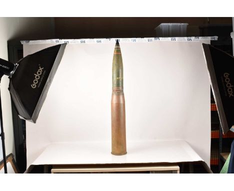 An Inert Drill Round, having stencilled lettering '4.5 (SL) N.3 RDX'TNT 3. MZ .3697 G.D 2.54 Dummy Representative, having fus