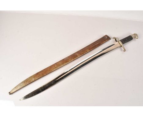 A British 1856 Pattern Artillery Unit Marked Bayonet, dated 18 to the blade, '26' stamped to the guard, marked to the pommel,