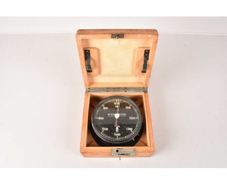 A WWII Kriegsmarine U-Boat Barometer, having black dial with white lettering, marked 'Nur fur technischen Einsatz', and Eagle